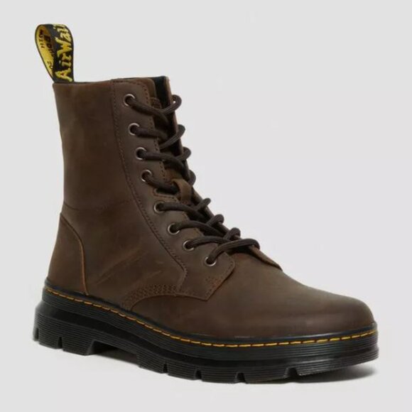 Dr. Martens COMBS Crazy Horse Leather Casual Boots - Picture 2 of 2